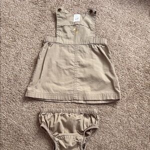 Baby Gap Khaki Baby Sundress with Bloomers